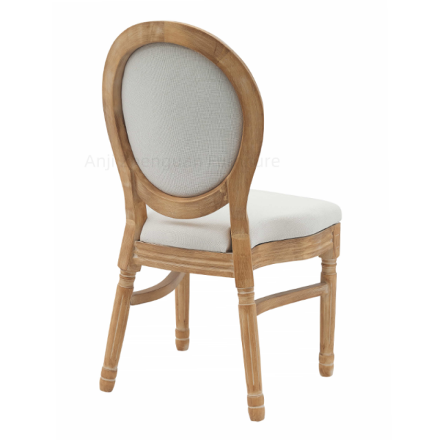 Zhenguan Manufacturer Rubber Wood Stackable Padded Back Louis Chair Wedding Chair for Dining Event (ZG16-026)