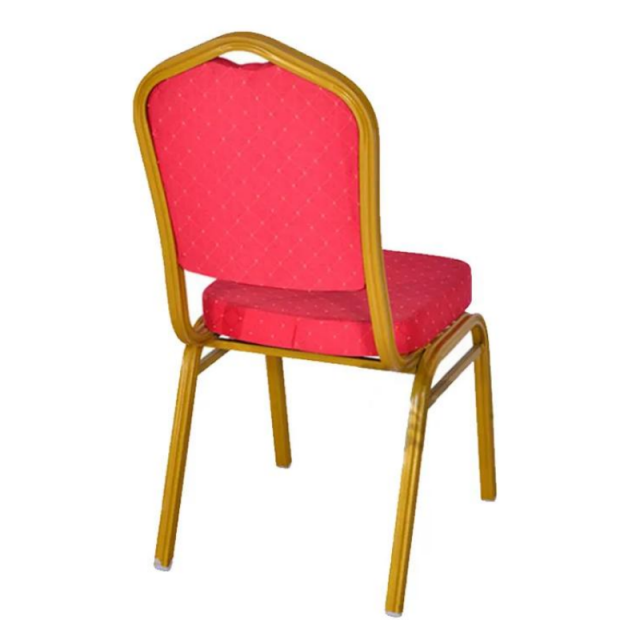Anji Zhenguan Wholesale High Quanlity Cheap Price Stackable Metal Steel Fabric Dining Banquet Chair(ZG10-012)