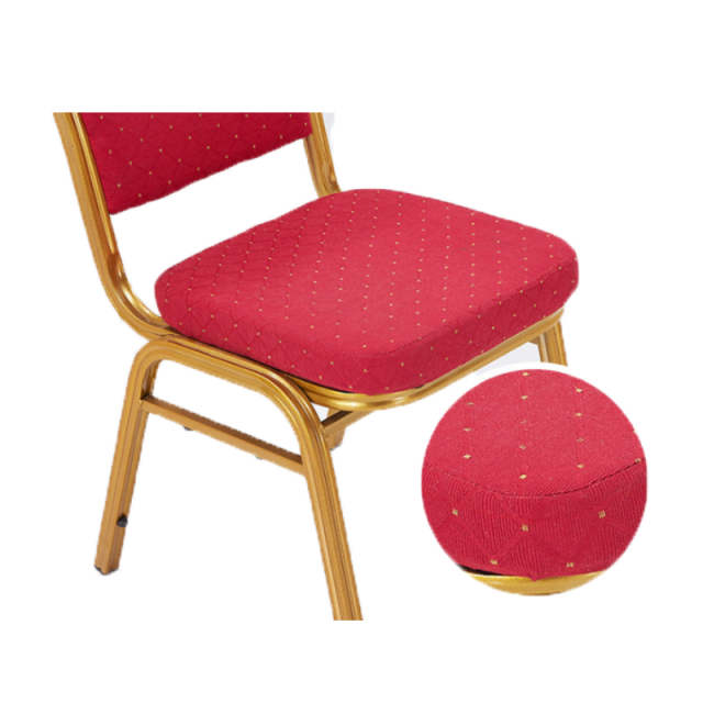 Anji Zhenguan Wholesale High Quanlity Cheap Price Stackable Metal Steel Fabric Dining Banquet Chair(ZG10-012)