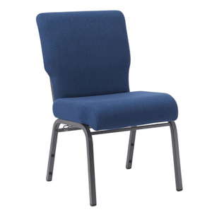 20.5 Inch Wide Black Fabric Color Silver Vein Steel Frame Stackable Church Worship Auditorium Chair (ZG13-010)