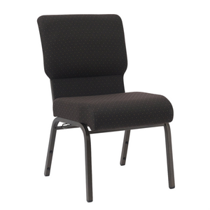 20.5 Inch Wide Walnut Fabric Color Silver Vein Steel Frame Comfy Stackable Church Worship Auditorium Chair (ZG13-001)