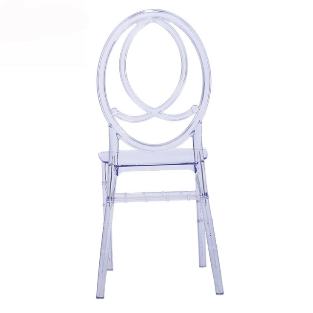 Transparent Banquet Furniture Chair with High Quality Classic Crystal Crown Clear Resin Dining Wedding Chair (ZG50-002)