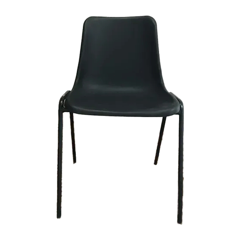 Stackable Plastic Chair Armless Metal Framed Chairs for Staff Visitors Waiting Room ZG22-023