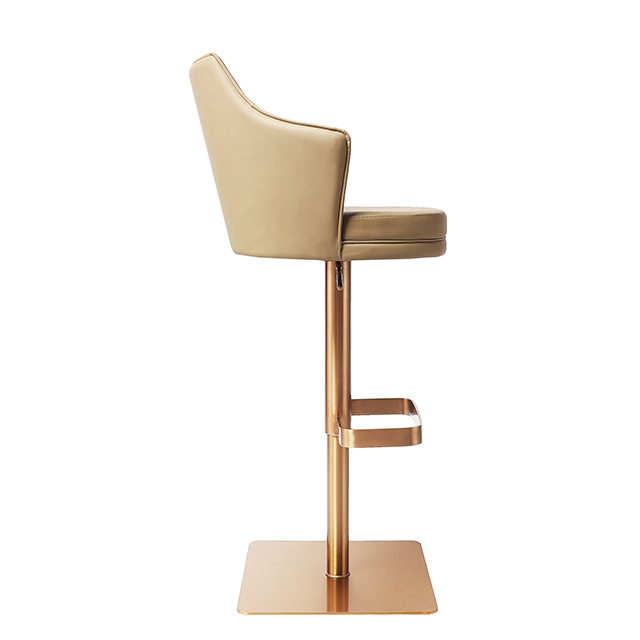 Rose Gold Base Adjustable Stainless Steel Bar Stool Counter Height Modern Kitchen Chair (ZG18-050)