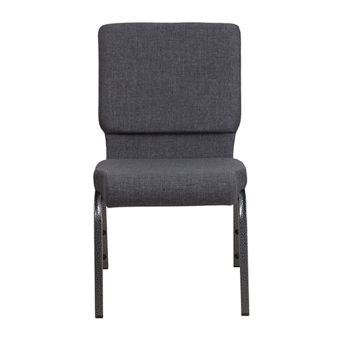 Wholesale High Quality Cheap Stackable 18.50 Inch Wide Black Fabric Metal Auditorium Chair Church Worship Chair (ZG13-002)