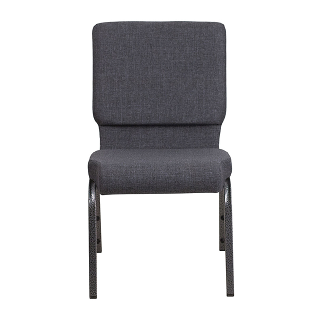 Wholesale High Quality Cheap Stackable 18.50 Inch Wide Black Fabric Metal Auditorium Chair Church Worship Chair (ZG13-002)