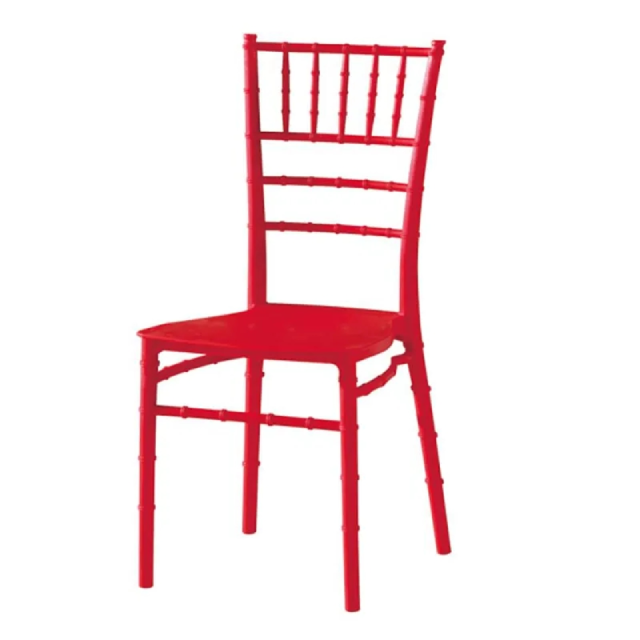 High Quality Cheap Rental Stackable Lightweight Chiavari PP Plastic Portable Dining Wedding Banquet Chair (ZG50-028)