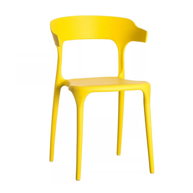 Plastic Stackable Space-saving Chairs Modern High Back Armless Horn Chair