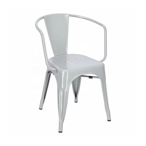 Popular Simple Design Durable Cafe Chair Metal Restaurant Hotel Cafe Modern Garden Furniture Dining Chair (ZG23-017)