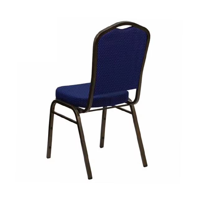 High Quality Wholesale Design Fabric Furniture Crown Back Banquet Metal Chair (ZG10-008)