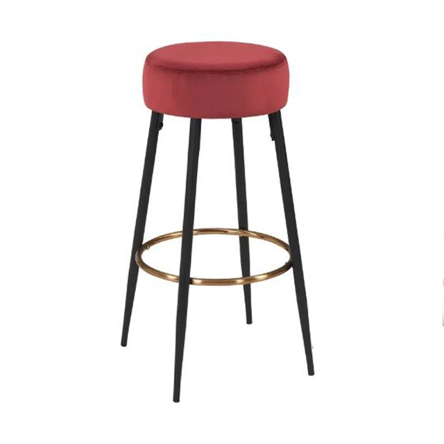 Industrial Price Best Sales Upholstered Velvet High Bar Stool Chair for Living Kitchen Room(ZG21-019)