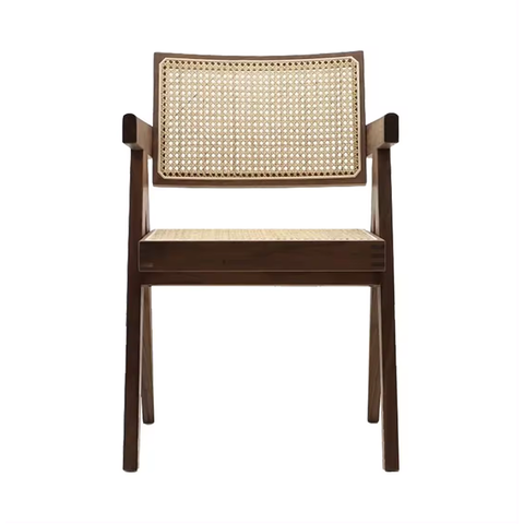 China Factory Supply Wood Rattan Home Furniture Dining Chair with Armrest (ZG16-018)