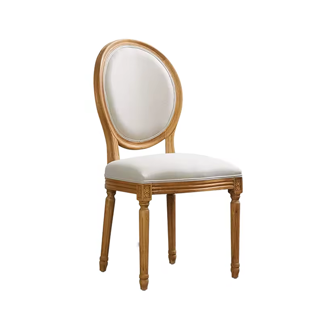 Wholesale Retro Furniture Wooden Louis Wedding Chairs Round Back Armless King Throne Chair (ZG16-026)