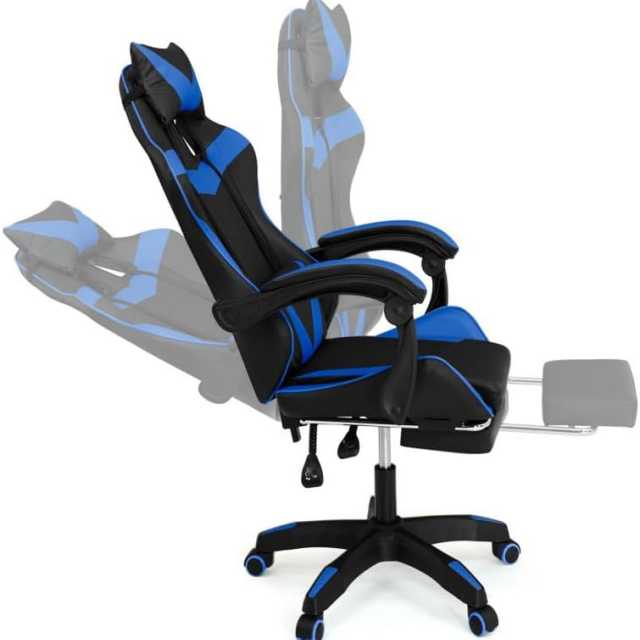 Adjustable Electric Competitive Chair Gamer Swivel Chair with Footrest, Headrest and Lumbar Cushion(ZG27-052)