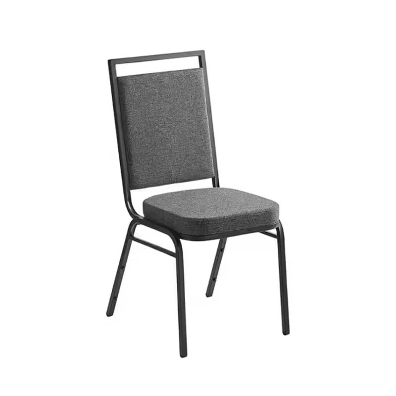 Manufacturer Wholesale Stackable Event Chair Banquet Chair Brown Vinyl on Copper Vein Steel Frame Square Back Banquet Chairs (ZG10-011)
