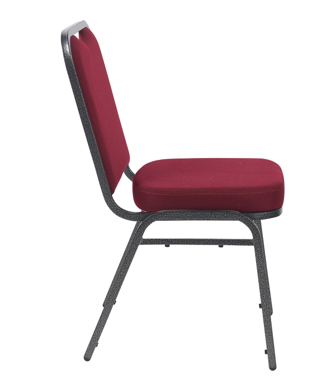 ZG Metal Red Upholstered Wedding Party Hall Hotel Restaurant Event Banquet Church Conference Dining Stackable Chair (ZG10-015)