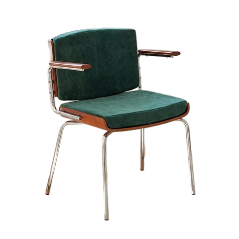 Modern Solid Wood Dining Chair Nordic Armrest Soft Bag Backrest Living Room Stool Home Furniture(ZG23-108)