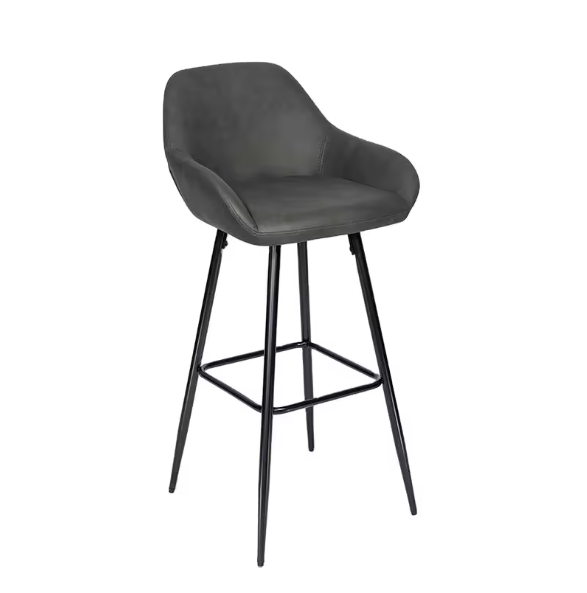 Nordic Luxury Modern Leather Seat Super Comfortable High Quality Bar High Chair Kitchen Dining Counter Height Bar Stool(ZG21-023)