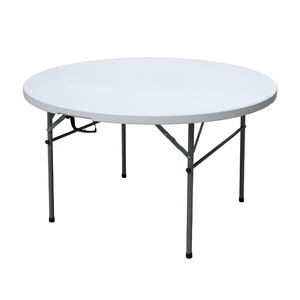 Heavy Duty Outdoor Party Catering Events Plastic One Piece Folding Round Table 180cm Round Table