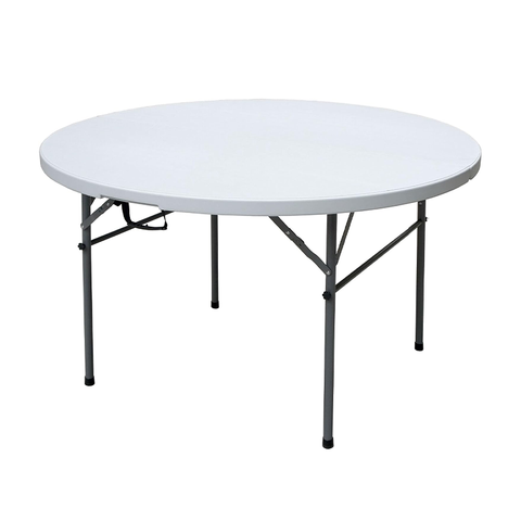 Heavy Duty Outdoor Party Catering Events Plastic One Piece Folding Round Table 180cm Round Table