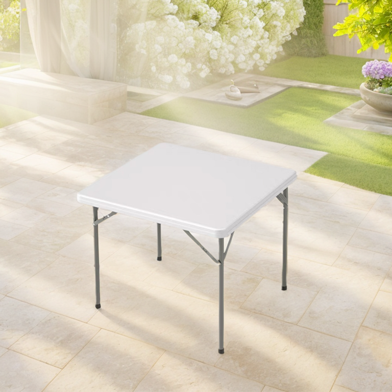 Factory Direct Wholesale Folding Side Plastic Table Modern Design for Outdoor Dining Furniture Height Adjustable Table