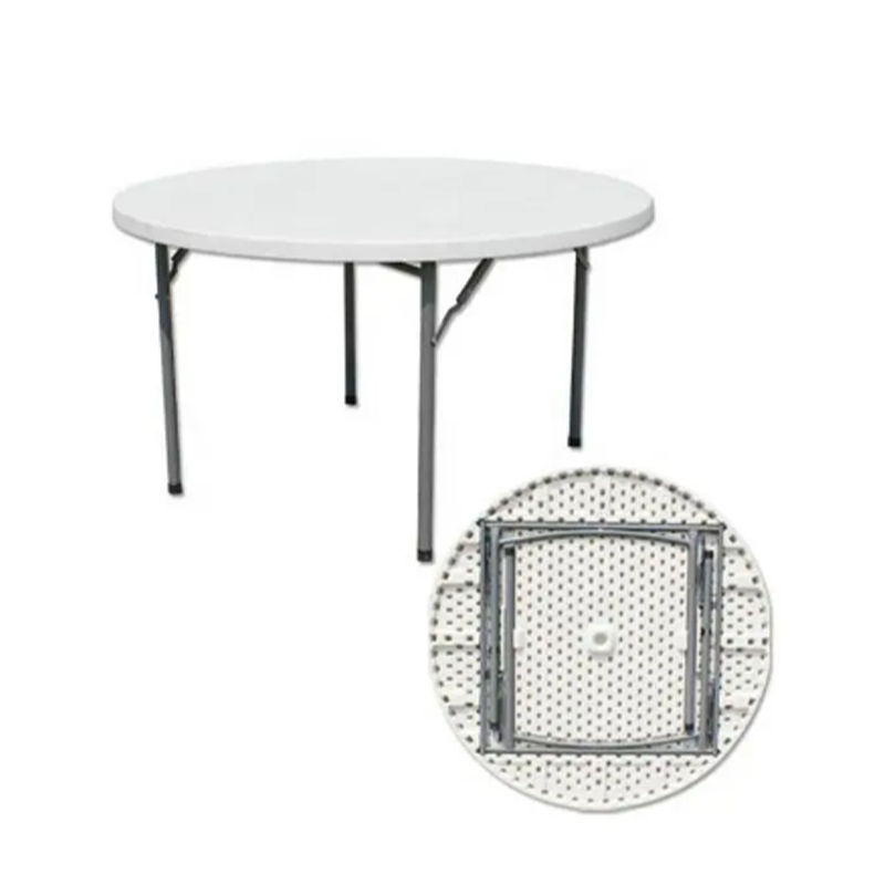Factory Direct Sales Portable Plastic Folding Round Table, Party Table 152cm Round Table