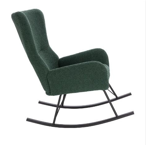 Modern Furniture Relax Single Lazy Sofa Upholstered Metal Legs Living Room Detachable Rocking Chair(ZG31-011)