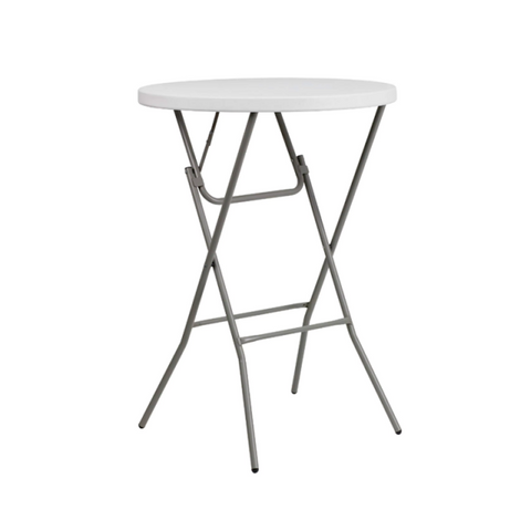 Wholesale Moisture Proof Outdoor Granite White Portable Plastic 32'' Folding Round High Table