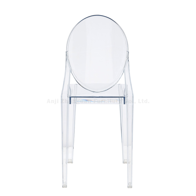 Event Furniture Rent Clear Ghost Chair Stacking Banquet Chair Dining Room Side Chairs ZG50-025
