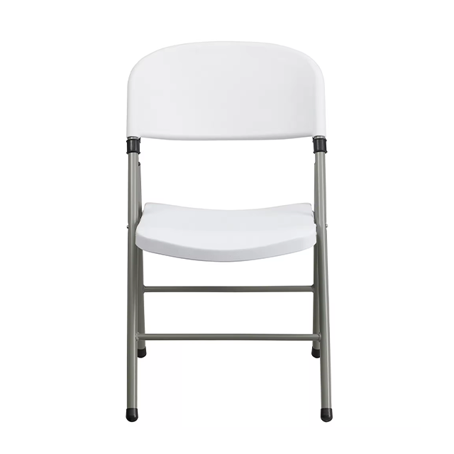 Leisure Outdoor Wedding Banquet Restaurant Hotel Garden Furniture White Plastic Folding Chair(ZG26-016)