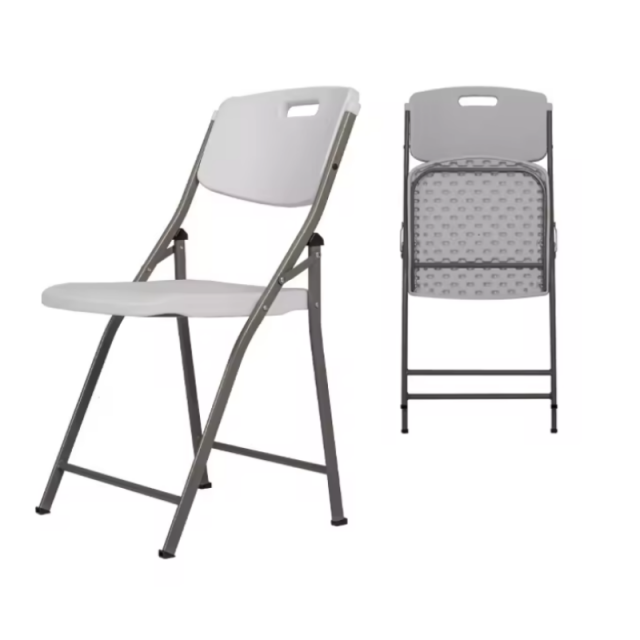 Hot Sale Popular Plastic Folding Chair Outdoor White Easy Carry Camping Chair(ZG26-017)