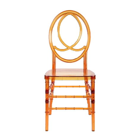 Transparent Banquet Furniture Chair with High Quality Classic Crystal Crown Clear Resin Dining Wedding Chair (ZG50-002)