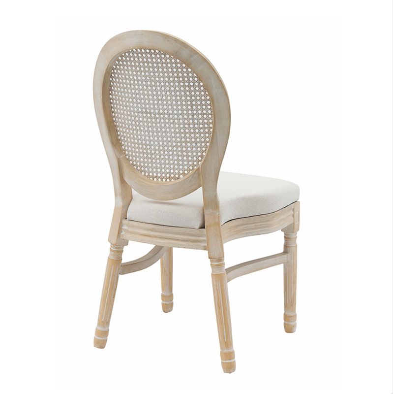 Anji ZG Manufacturer Wood Frame Stackable Rattan Back Cane Back King Louis Chair for Wedding Dining Event Rental (ZG16-023)