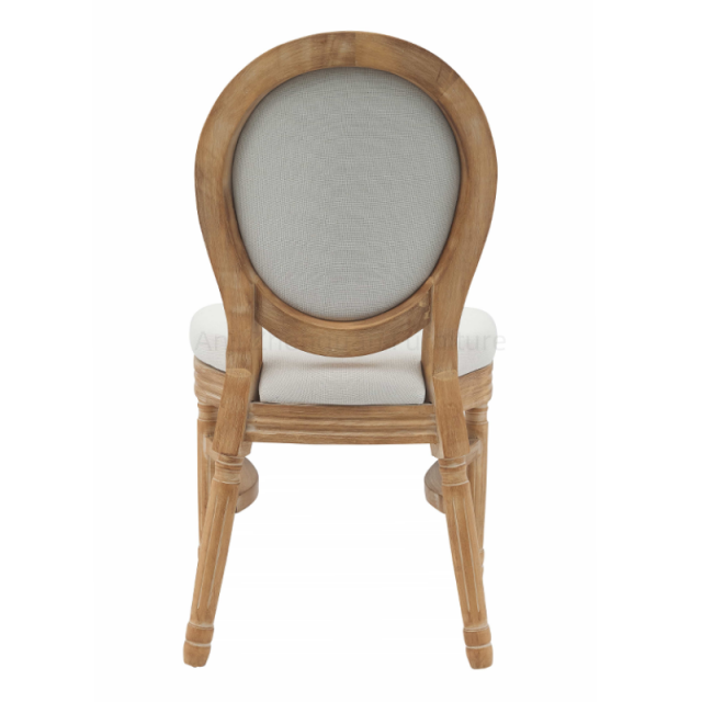 Zhenguan Manufacturer Rubber Wood Stackable Padded Back Louis Chair Wedding Chair for Dining Event (ZG16-026)