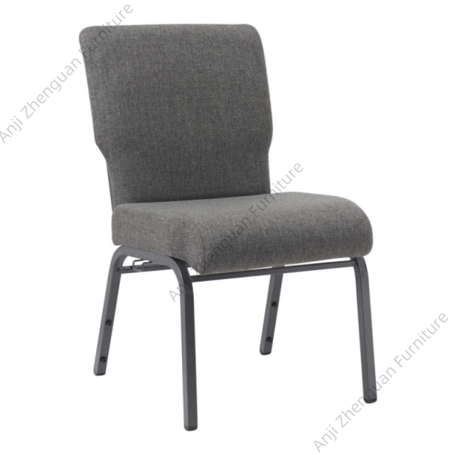 Wholesale 20.5''W Stacking Fabric Metal Stacking Church Chairs Worship Auditorium(ZG13-010)