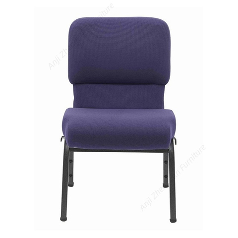 20 Inch Wide Roy Purple Fabric Comfortable Upholstered Enclosed Back Stacking Church Chair(ZG13-007)
