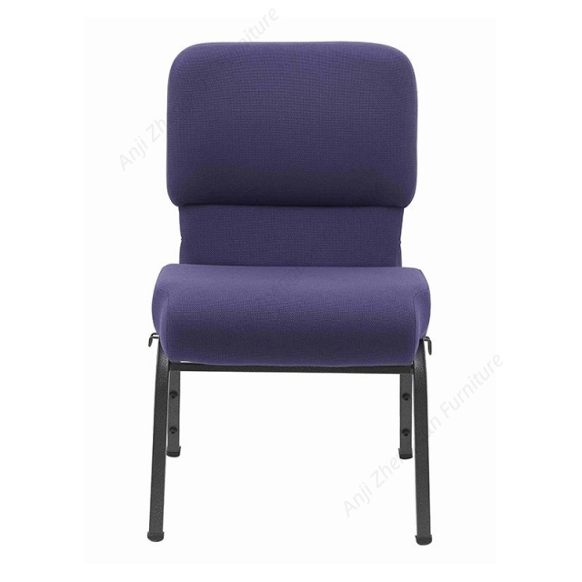 20 Inch Wide Roy Purple Fabric Comfortable Upholstered Enclosed Back Stacking Church Chair(ZG13-007)