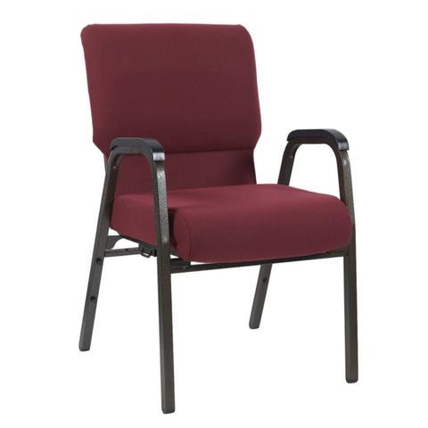 20.5 Inch Wide Mix Tan Fabric Color Silver Vein Steel Frame Armrest Stackable Church Worship Auditorium Armchair (ZG13-010)