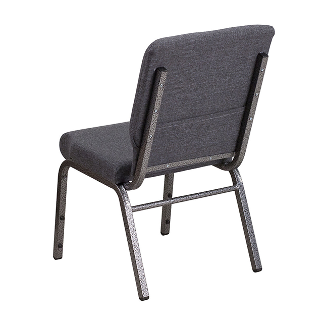 Wholesale High Quality Cheap Stackable 18.50 Inch Wide Black Fabric Metal Auditorium Chair Church Worship Chair (ZG13-002)