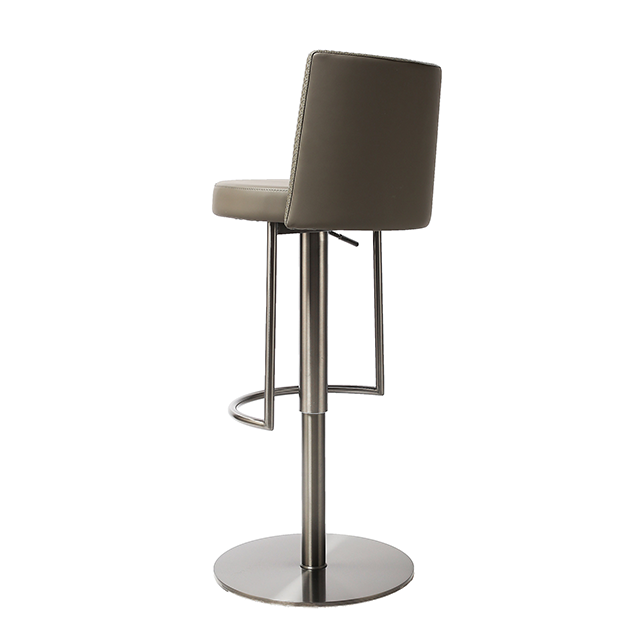 Counter Adjustable Height Restaurant Bar Stool Stainless Steel Leg Leather Seat Chair ZG18-052
