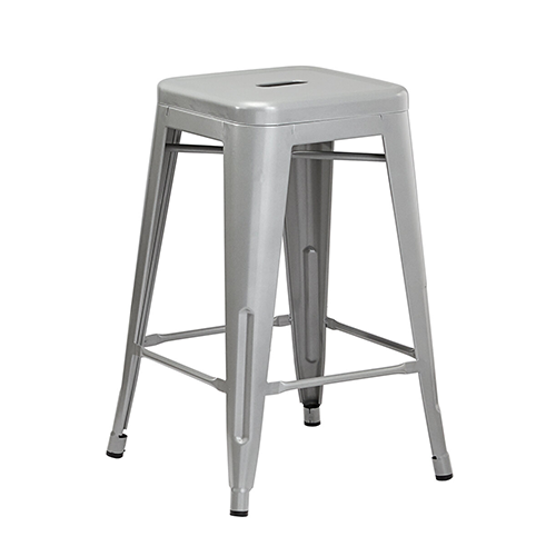 26 Inch Modern Metal Restaurant Cafe Home Dining Chair Bar Stool (ZG21-029)
