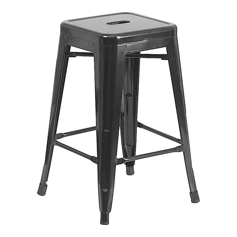 Industrial Furniture Stackable Armless Restaurant Chair Metal Restaurant Bar Stools ZG21-028