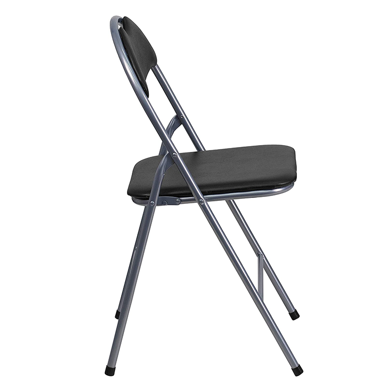 China Suppliers Outdoor Garden Chair Plastic Black Metal Camping Folding Chairs Rental Foldable Chair Party (ZG26-011)