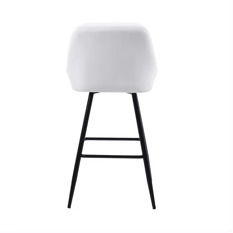 Nordic Restaurant Modern Upholstery High Bar Chair Metal Frame With Footrest(ZG21-003)