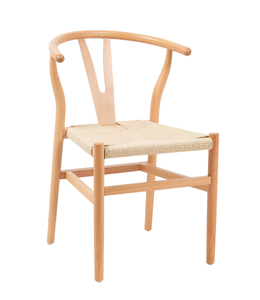 Wholesale Modern Furniture Classic New Chinese Style Paper String Cushion Solid Wooden Dining Chair for Dining Hotel Cafe Restaurant Wedding (ZG16-012)