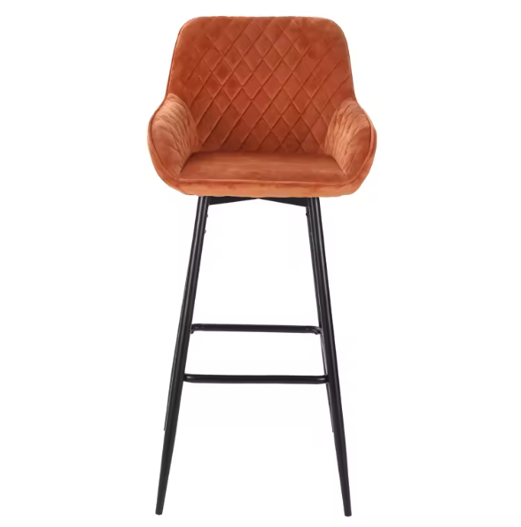 Nordic Luxury Modern Leather Seat Super Comfortable High Quality Bar High Chair Kitchen Dining Counter Height Bar Stool(ZG21-023)