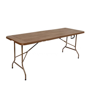 Hot Sell Outdoor Business Convenient Dining Desk Blown Picnic Rectangular Plastic Round Folding Tables and Chairs8FT Rectangle Table