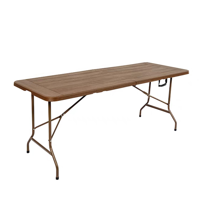 Hot Sell Outdoor Business Convenient Dining Desk Blown Picnic Rectangular Plastic Round Folding Tables and Chairs8FT Rectangle Table
