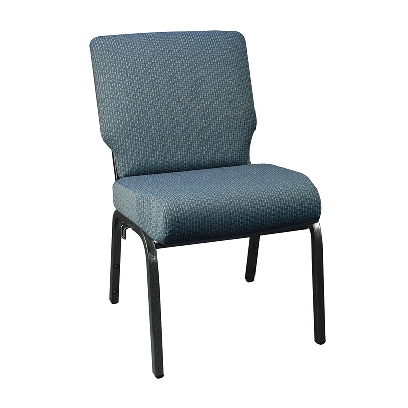 High Quality Stylish 20.5 Inch Stackable Church Chairs with Charcoal Fabric and Cut-Away Back (ZG13-010)