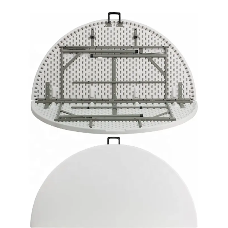 Hot Sale Outdoor Folding Round Plastic Table for Events Wedding Banquet Dining Table 183cm fold in half Round Table